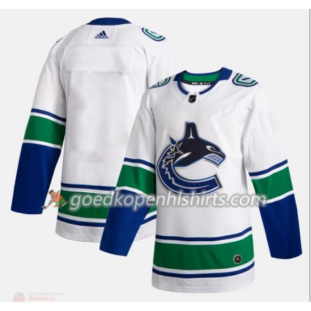 Vancouver Canucks Blank Adidas 2019-2020 Wit Authentic Shirt - Mannen
